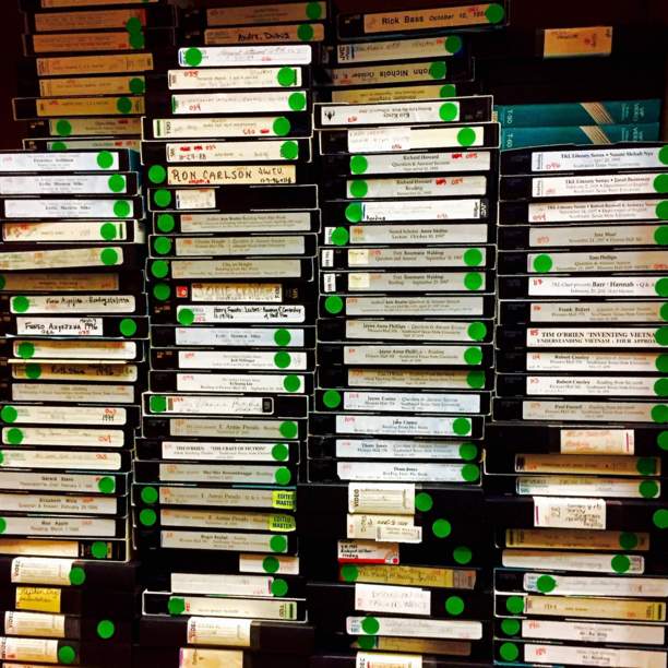 Stack of VHS tapes